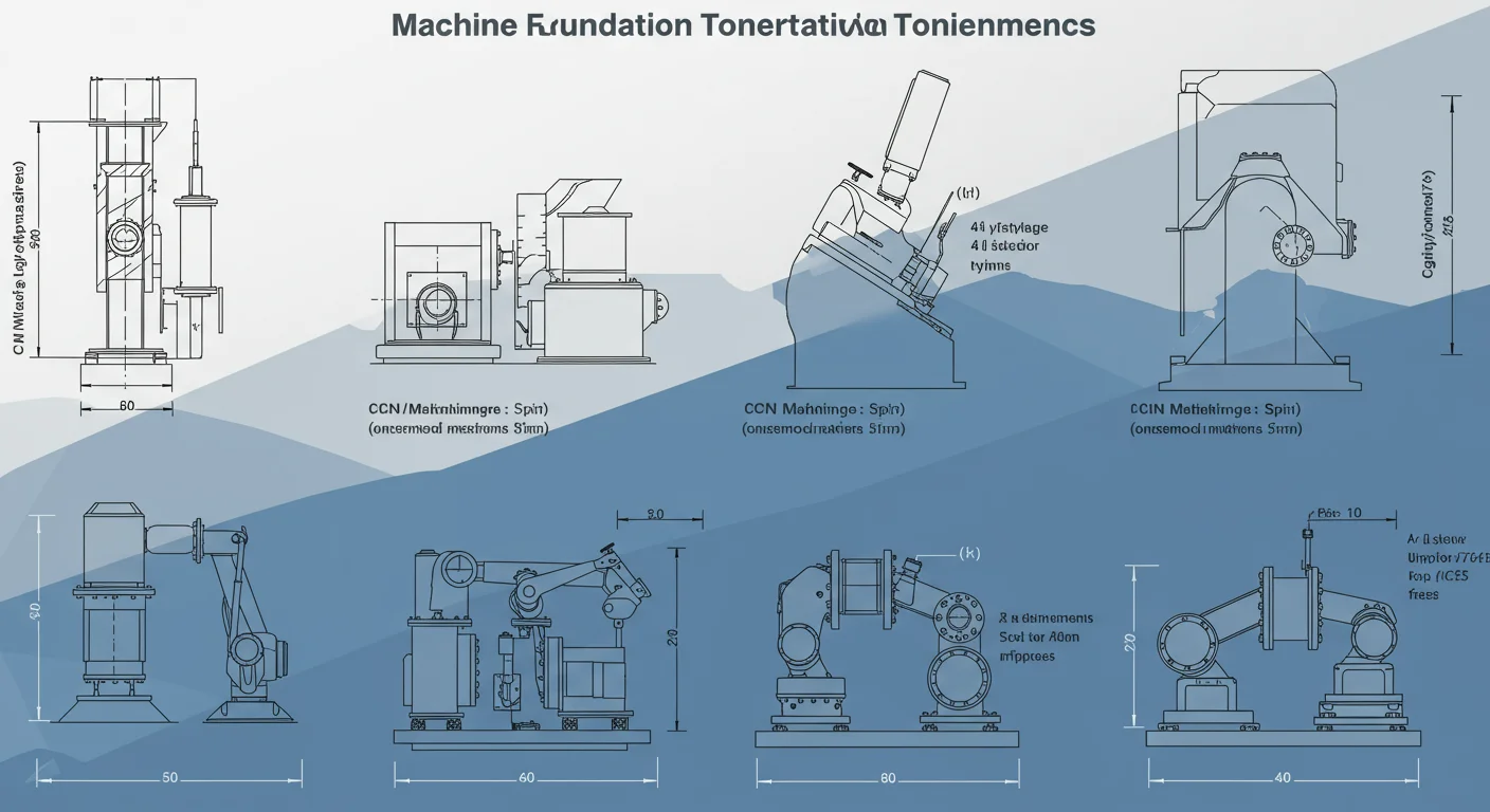 Machine foundation flatness tolerance requirements by industrial equipment type
